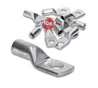 Kalitec 10 Pezzi Capicorda Tubolari 95 mm² M8 in Rame Stagnato DIN 13600