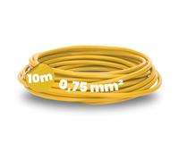 Kalitec 10m Cavo di Cablaggio H05V-K 0,75 mm² Giallo Flessibile in PVC