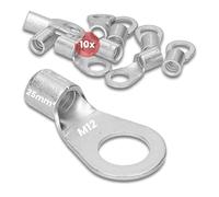 Kalitec 10x Capicorda a Compressione 25 mm² M12 - Connettori ad Anello