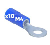 Kalitec 10x Capicorda ad Anello M4 Blu - Connettori a Crimpare 1,5-2,5 mm²