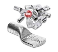 Kalitec 10x Capicorda Tubolari 10 mm² M4 - Terminali a Crimpare in Rame