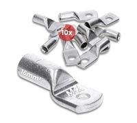 Kalitec 10x Capicorda Tubolari 16 mm² M4 - Connettore a Crimpare in Rame