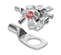 Kalitec 10x Capicorda Tubolari 25 mm² M16 - Connettori a Crimpare Rame