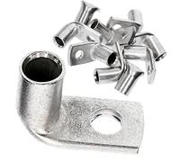 Kalitec 10x Capicorda Tubolari ad Angolo 35 mm² M8, Connettori a 90 Gradi | Terminali a compressione in rame zincato per cavi elettrici, ideali per auto, solare e industria, Made in Germany