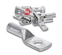 Kalitec 10x DR6-8 Capocorda a Pressa 6mm² M8 - Capocorda ad Anello DIN