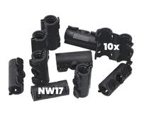Kalitec 9810170 - Distributore a forma A, NW17, nero, distributore per tubo corrugato, 3 vie, scatola di distribuzione, colore: Nero
