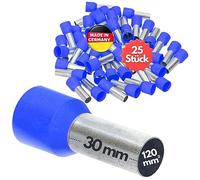 Kalitec AE12030BL - 25 Puntali Isolati 120 mm², Lunghezza 30 mm, Blu