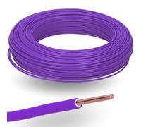 Kalitec Cavo Unipolare H07V-U 1,5 mm² Viola - Filo Rigido in Rame da 10m