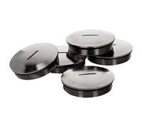 Kalitec D4912110 M12 - Set di 5 tappi ciechi in ottone rotondi, con O-ring, diametro 14 mm, M12, tappi ciechi, antipolvere e impermeabili, IP68