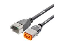 Kalitec DEUTSCH DT Spina Set 8 Poli Con Cavo 2M 8X1,5Mm² IP69K Impermeabile