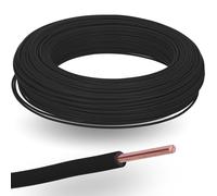 Kalitec H07V-U 1 x 1,5 mm² nero, cavo singolo in PVC ignifugo da 1,5 mm2, cavo rigido in rame I 450/750 V, cavo di cablaggio monofilo per cablaggio interno di macchine e apparecchi di illuminazione