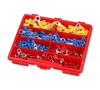 Kalitec KALI-1610 - Scatola per cavi ad anello, parzialmente isolata, 1,5-6 mm², in rame, isolamento in PVC, 360 pezzi, sezione trasversale da 1,5 mm² a 6 mm², M4, M6, M8, capicorda isolata
