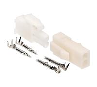 Kalitec KALI-1802 - Set mini universale MATE-N-LOK a 2 poli, spina elettrica bianca, poliammide 6,6, max. corrente nominale 10,5 A, AWG 30-16, connettori per illuminazione, circuiti stampati I 600