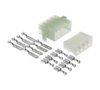 Kalitec KALI-2508 Fastin-Faston Set 8 poli I spina piatta + manicotto piatto 0,75 - 1,5 mm² con alloggiamento, connettore da auto da 28 A, connettori per cavi per auto, moto, caravan