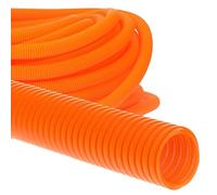 Kalitec Tubo corrugato PPmod NW 13 arancione, tubo corrugato aperto, tubo di protezione per martore, tubo vuoto, tubo di protezione per cavi resistente ai raggi UV, tubo corrugato in polipropilene da