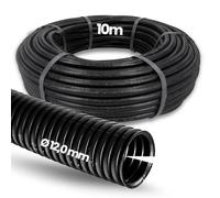 Kalitec - Tubo corrugato scanalato NW 12, 10 metri, tubo corrugato aperto, tubo di protezione per martore, tubo vuoto, protezione per cavi AD 15,6 mm, ID 12,0 mm