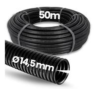 Kalitec Tubo corrugato scanalato NW 14, 50 metri, tubo corrugato aperto, tubo di protezione per martore, tubo vuoto, protezione per cavo AD 18,3 mm, ID 14,5 mm