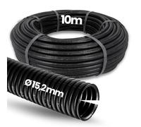 Kalitec - Tubo corrugato scanalato NW 16, 10 metri, tubo corrugato aperto, tubo di protezione per martore, tubo vuoto, protezione per cavi AD 18,8 mm, ID 15,2 mm