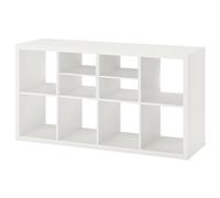 KALLAX Scaffalatura, con 2 inserti mensola/bianco, 147x77 cm