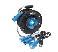 KALLE DAS KABEL CEE, avvolgicavo da campeggio, KTG, cavo da campeggio, per camper, H07RN-F 3G, 2,5 mm², 25 m, con adattatore e cavo di collegamento, 1,5 m