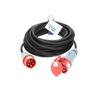 KALLE DAS KABEL H07RN-F 5G, cavo di prolunga CEE in gomma, 2,5 mm², 400 V, 16 A, con invertitore di fase,