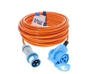 KALLE DAS KABEL - Prolunga CEE Kalle Blue Signal - 2,5 mm² - Angolare - Per industria, edilizia, barca, Womo, campeggio - 15 m