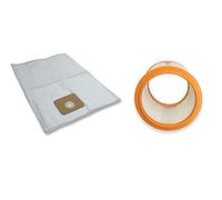 Kallefornia 5 sacchetti per aspirapolvere K904 + 1 filtro lavabile K704 per Nilfisk Multi II 22 INOX