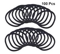 KALLORY 100 Pezzi Soft Ponytails Hair Strings in Nero, Silicone Elastic Hair Bands For Braids, Suitable For Ladies