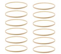KALLORY 12 Pezzi Anelli Rotondi in Plastica Khaki 23cm per Acchiappa Sogni Fai da Te Materiali Creativi Resistenti e Non Deformabili per Decorazioni da Appendere