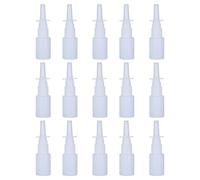 KALLORY 15 Pezzi Bottiglia Spray Nasale, Spruzzatore Nasale, Flacone in Plastica Bianca da 10ml, Ricaricabile, Compatto, Portatile, per Liquidi Cosmetici e Viaggio