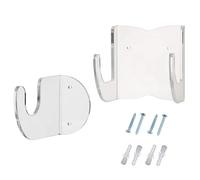 KALLORY 1set Gancio Porta Chitarra e Basso da Parete Trasparente Supporto Murale Classico con Design Curvo Profondo Facile da Installare per Chitarre Elettriche Acustiche e Bassi per Casa