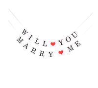 KALLORY 1set Will You Marry Me Bunting Striscione per Proposta Matrimoniale Sposi Feste e Auto Decorative in Carta