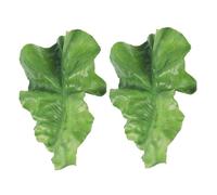 KALLORY 2 Pezzi Clip per Capelli a Forma di Fogliolina di Lattuga Verde in Resina e Ferro, Accessorio Unico e Giocoso, Comodo da Indossare per Donna