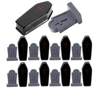 KALLORY 20 Pezzi Decorazioni Lapide in Resina per Halloween, Set Lapidi Finte e Tombe Cimitero, Accessori per Festa Casa Stregata e Giardino Spettrale Colore Casuale