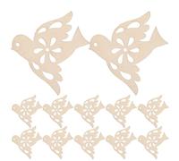 KALLORY 20 Pezzi di Decorazioni in Legno Colomba Intagliata per Pittura e Creazioni Artistiche, Pezzi di Legno Non Finiti a Forma di Peace Dove per Lavoretti Fai da Te
