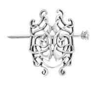 KALLORY 2pezzi Fermagli per Chioma Vintage in Lega Argento, Bacchette per Chioma Retrò, Facili da Usare per Stile Casual e Cosplay Donna Stili multipli