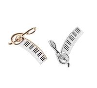 KALLORY 2pezzi Spille Musicali Nota Musicale e Pianoforte in Lega, Spille da Bavero Eleganti e Resistenti allo Sbiadimento per Giacche e Abiti, Accessori Versatili per Ensemble e Natale