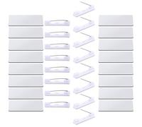 KALLORY 32 Pezzi Targhette Identificative Vuote Badge Personalizzabili in Metallo per Sublimazione con Spille a Farfalla Supporto in Densità Sublimatica per Ambienti di Lavoro e Scuole