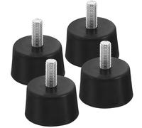 KALLORY 4 Piedini Regolabili in Gomma per Mobili, Livellatori per Gambe di Tavoli e Sedie, Ammortizzatori Antivibranti per Casa e Ufficio, Set 4 Pezzi Vite M10 Lunghezza 23mm