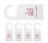 KALLORY 5 Pezzi Cartello Porta Do Not Disturb Bifacciale in Pvc Design Moderno e Facile da Appendere, per Spazi che Richiedono Privacy o Indicatori di Pulizia