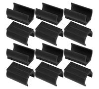 KALLORY 50 Pezzi Coprigambe per Trampolino in Plastica Nera, Tappetini Antiscivolo per Sedie e Mobili Texture Morbida, Protezione Sicura per Uso Quotidiano