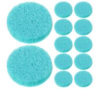 KALLORY 50 Pezzi Cuscinetti Rotondi in Cotone Fibra per Aromaterapia, Ricambio Pratico per Diffusore a Pendente Blu, per Olio Aromatico e Uso Fai-da-Te