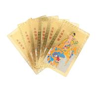 KALLORY 6 Pezzi Tessera Amuleto in Rame Oro Protezione Guanyin per Auto e Borsa, Amuleto di Benedizione e Bellezza Duratura, per Uso Quotidiano e Regalo Spirituale