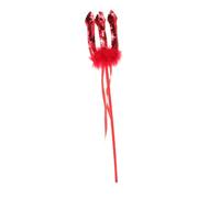 KALLORY Accessorio Leggero e Facile da Portare Halloween Tridente Rosso con Paillettes per Costume Diavolo per Giochi di Ruolo e Spettacoli Teatrali