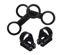 KALLORY Accessorio per Immersioni Subacquee 4 Pezzi Clip Porta Boccaglio in Silicone e ABS Nero, Leggero e Portatile per Maschera e Tubo Snorkeling