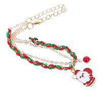 KALLORY Bracciale Accessorio Costume in Nylon Charm di Babbo Natale Natalizio Comodo al Tatto per Abbigliamento Quotidiano e Atmosfera Festiva