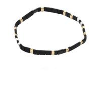 KALLORY Bracciale Decorativo Chic da Polso con Perline Nere per Amici Maschi Catena Delicata per Celebrazioni di Anniversario o Welfare Aziendale