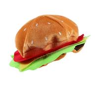 KALLORY Cappello Hamburger Divertente per Cosplay e Spettacoli Danzanti | Non Tessuto Imbottitura Soffice, Leggero e Comodo, Facile da Indossare e Togliere