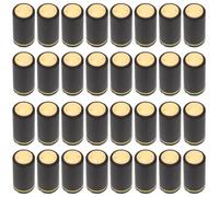 KALLORY Capsule Termoretraibili Sigillanti e Staccabili in Pvc per Bottiglie di Vino 100 Pezzi Nero Anello Dorato 30mm per Uso Domestico e Ktv