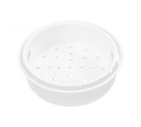 KALLORY Cestello Vaporiera in Plastica Bianco 2 Pezzi per Pentole da 3l e 5l Manico, Multiuso e Liscio, per Cuocere Broccoli e Crostacei in Cucina
